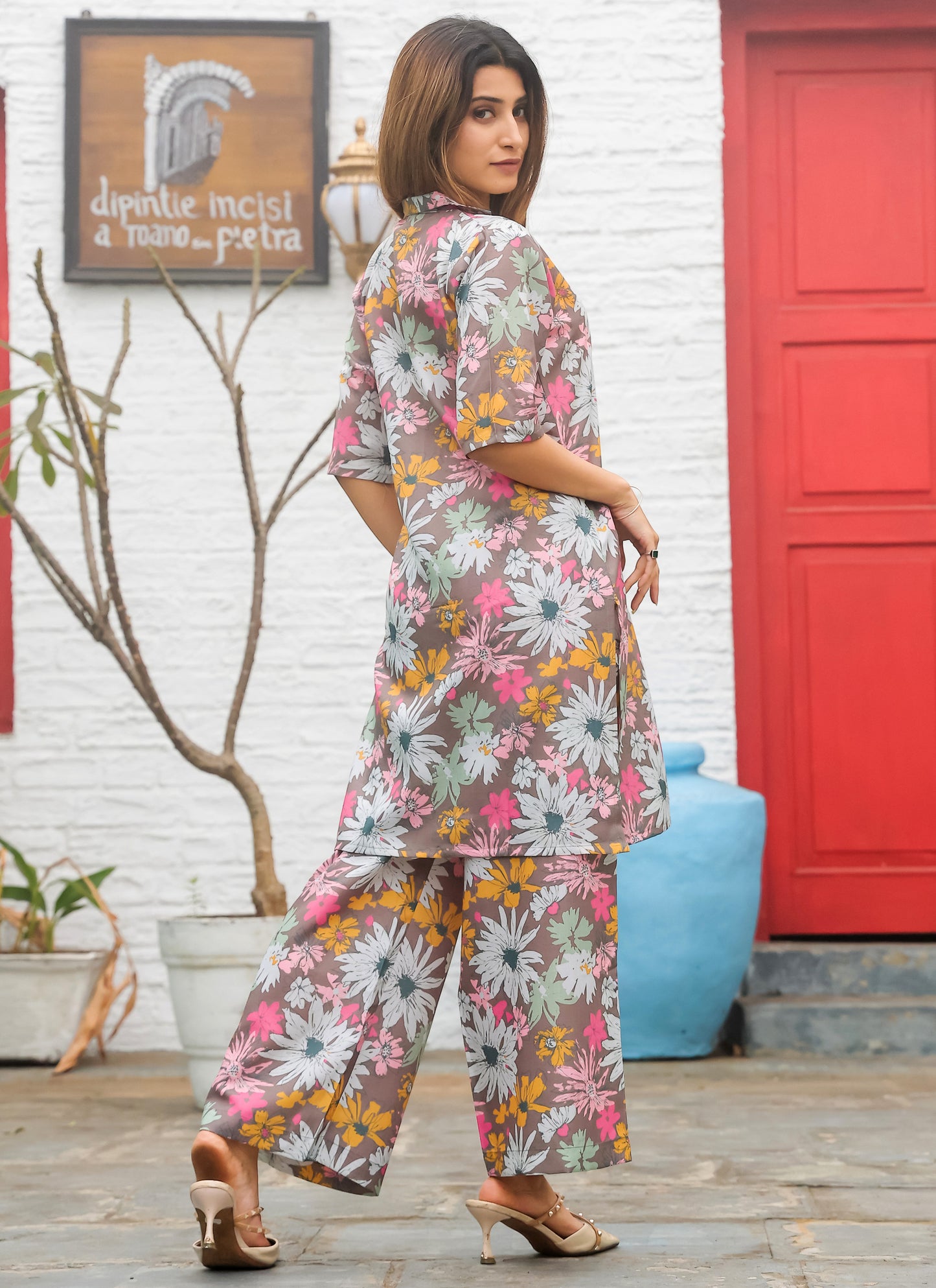 Vibrant Sunflower Cheer Cotton Co-ord Set