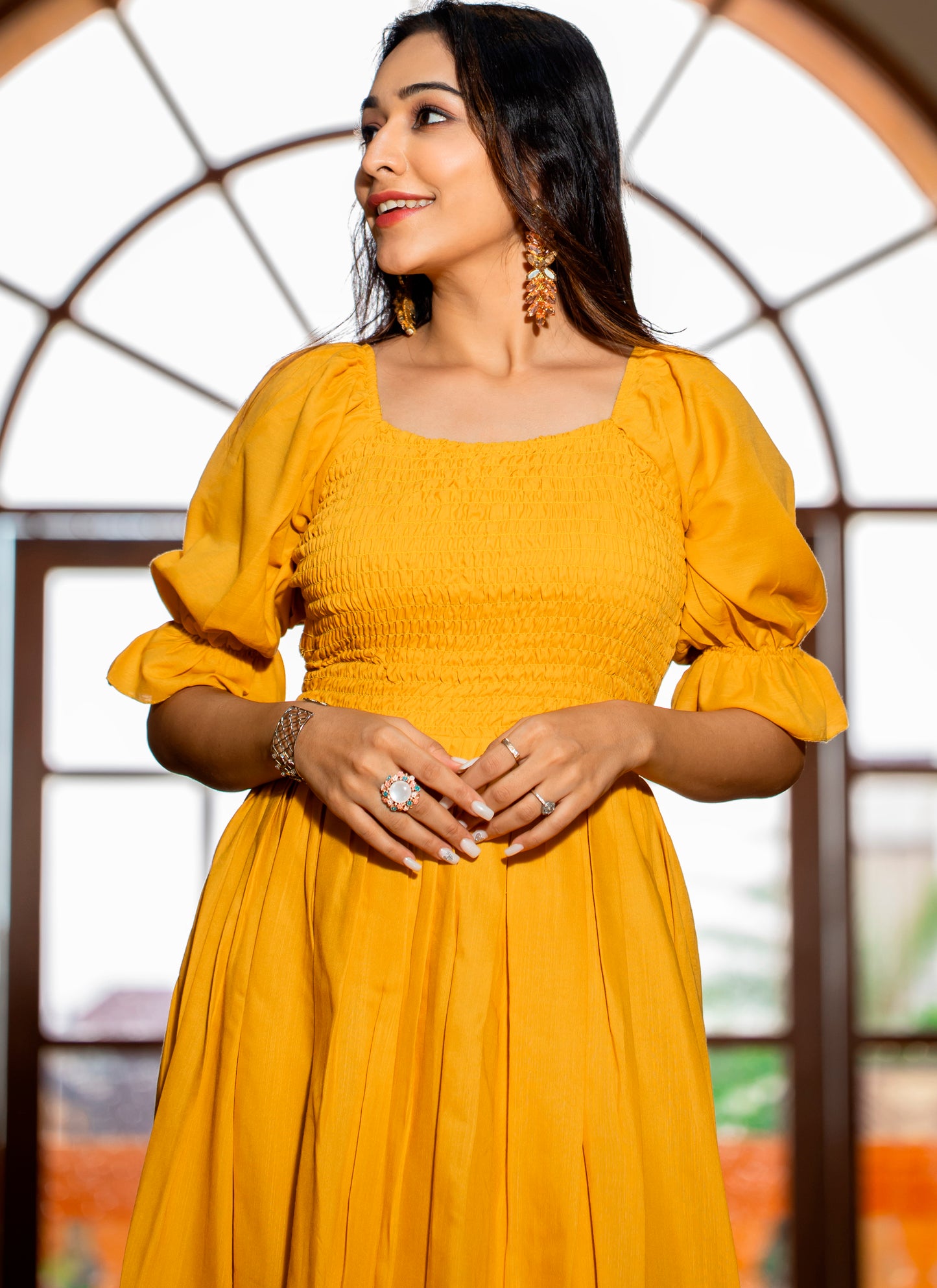 Yellow Long Stylish Maxi Dress