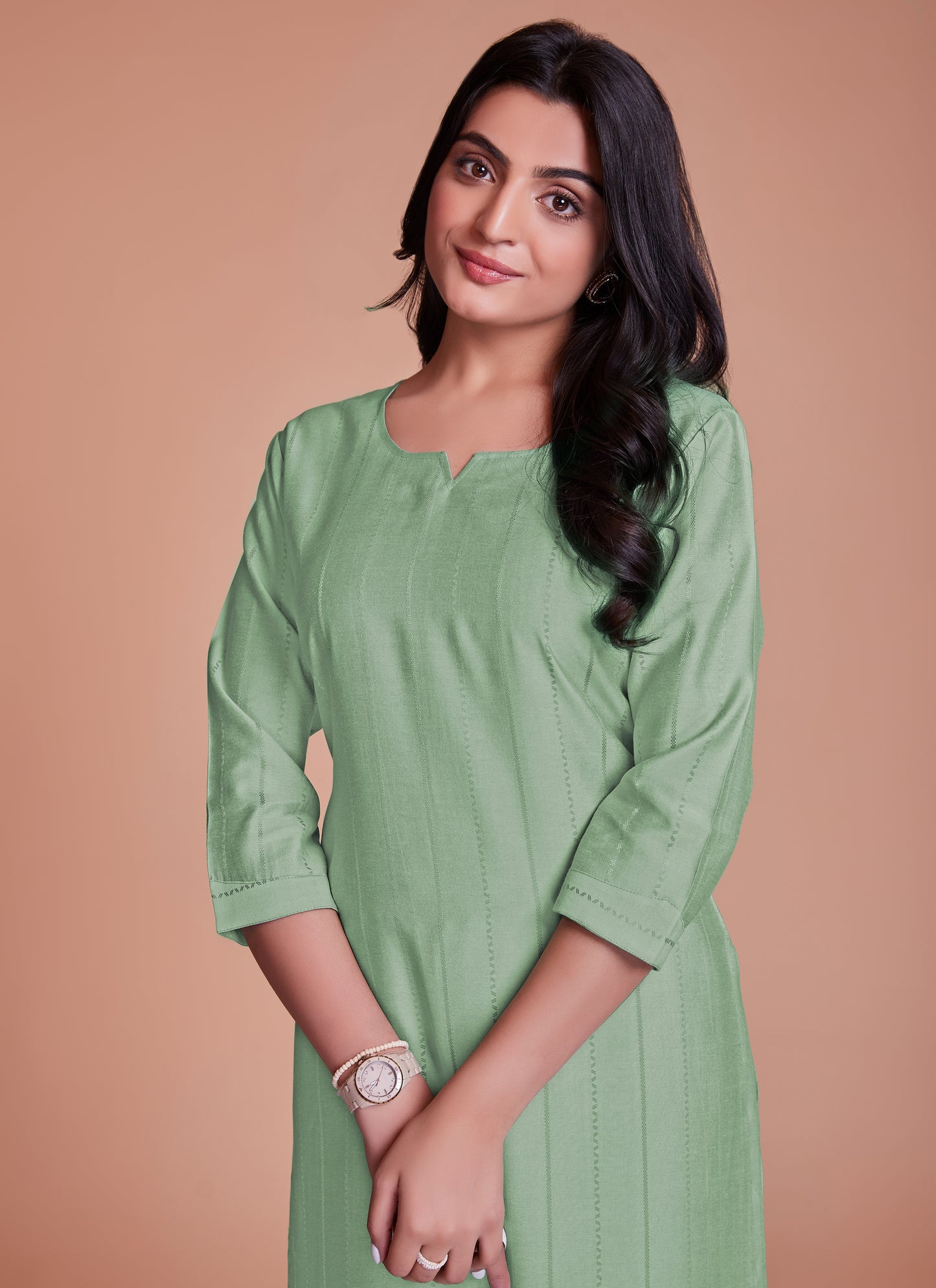 Casual Pistachio Green Kurti Pant