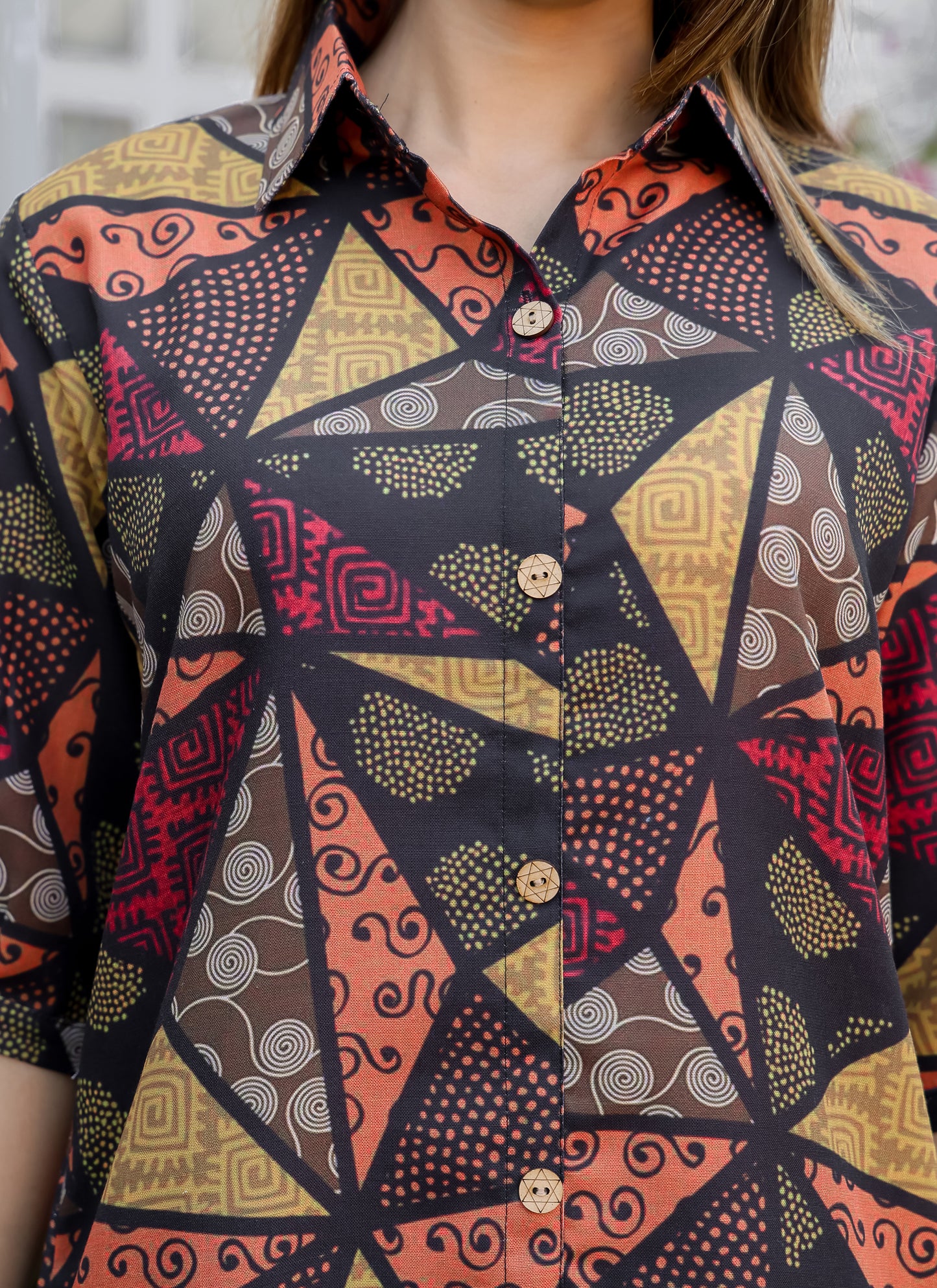 Tropical Black Print Cotton Co-Ord Set