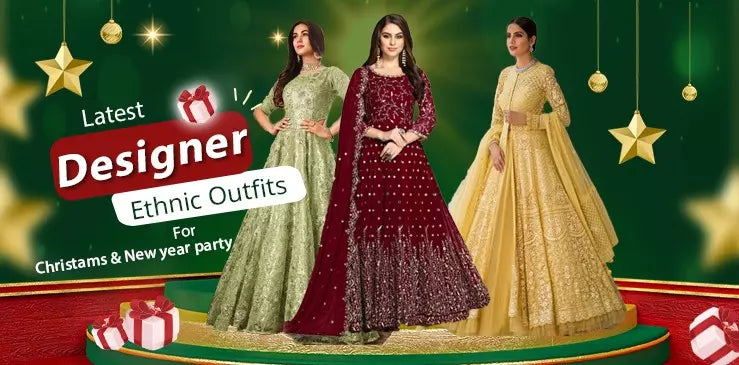 Latest Designer Ethnic Outfits for Christmas And New Year Party