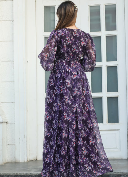 Purple Long Maxi Dress