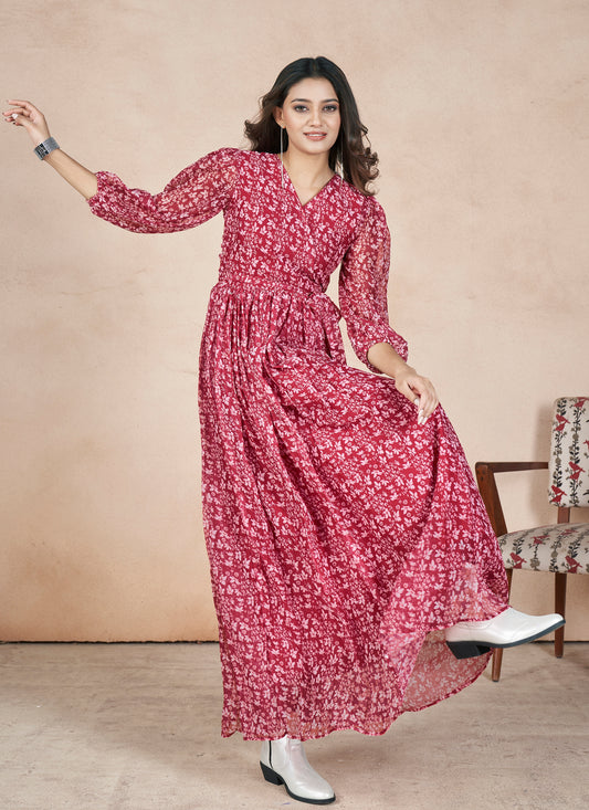 chiffon maxi dress online india Buy Maxi Chiffon Dress Online In India