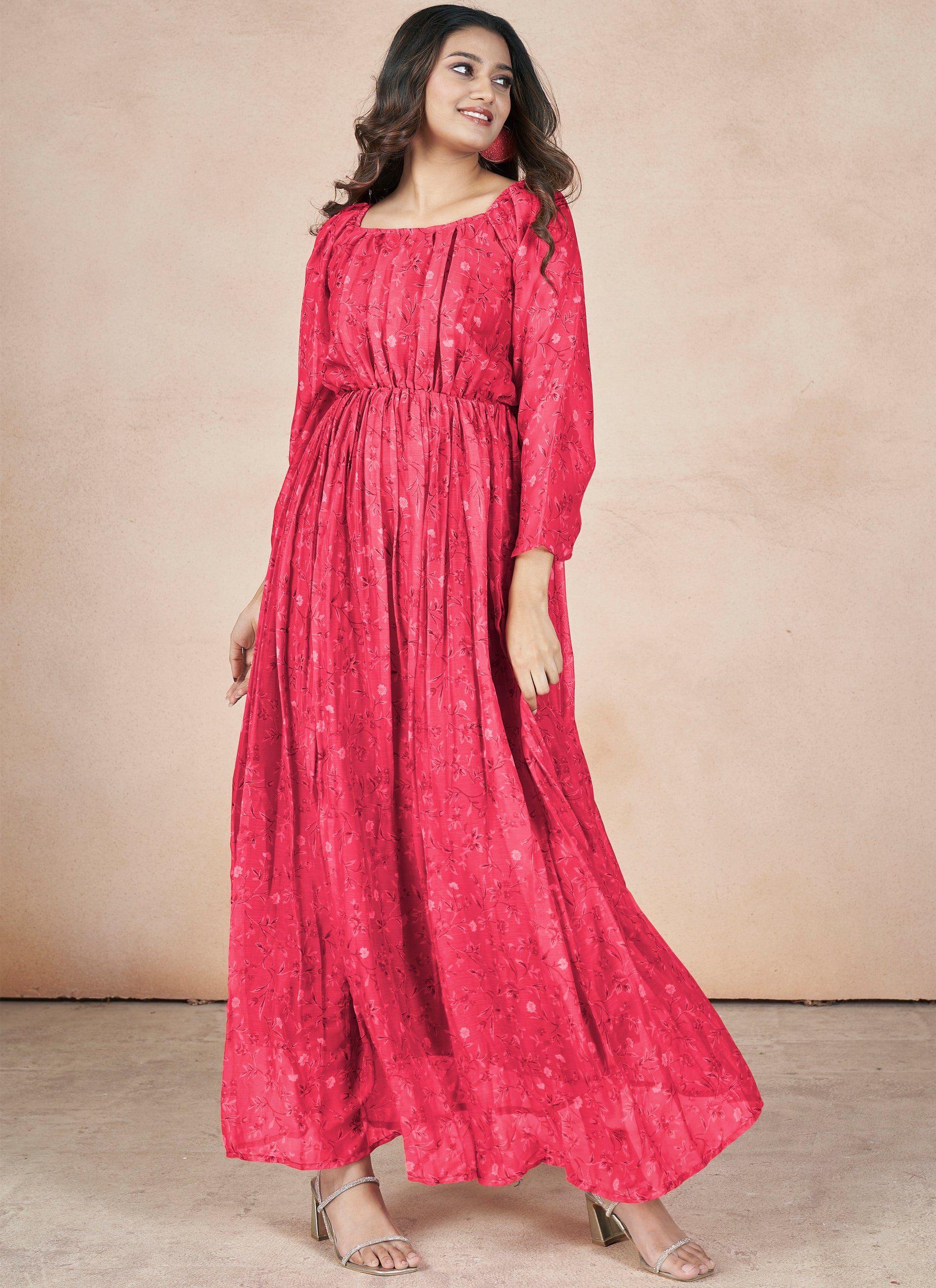 chiffon dress india Chiffon Indian Gowns