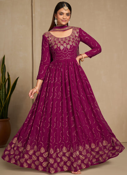Designer Rani Pink Long Gown