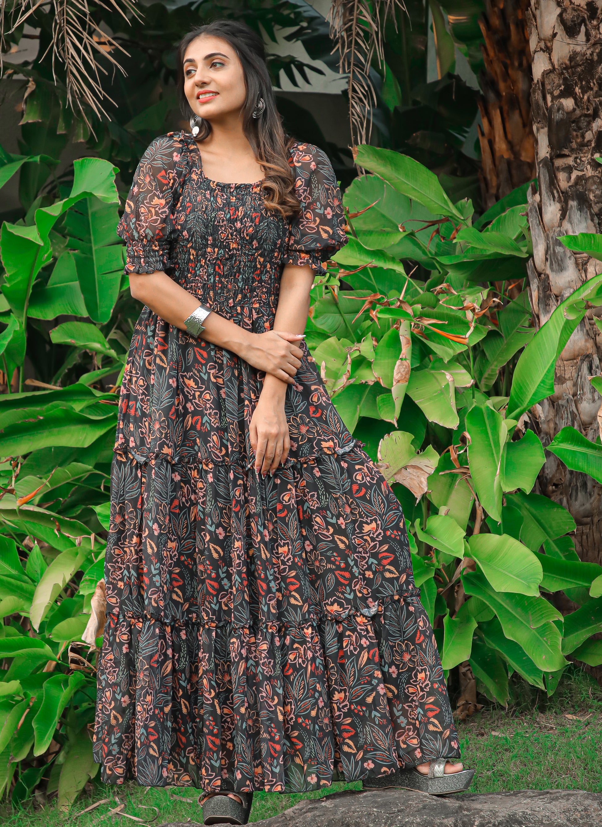 Floral Dress Long Maxi Gown Dresses Printed Black Long Maxi Dress Buy Get FREE Indian Rani Floral Dress Long Maxi Gown Dresses Printed Black Long Maxi Dress Buy Get FREE Indian Rani