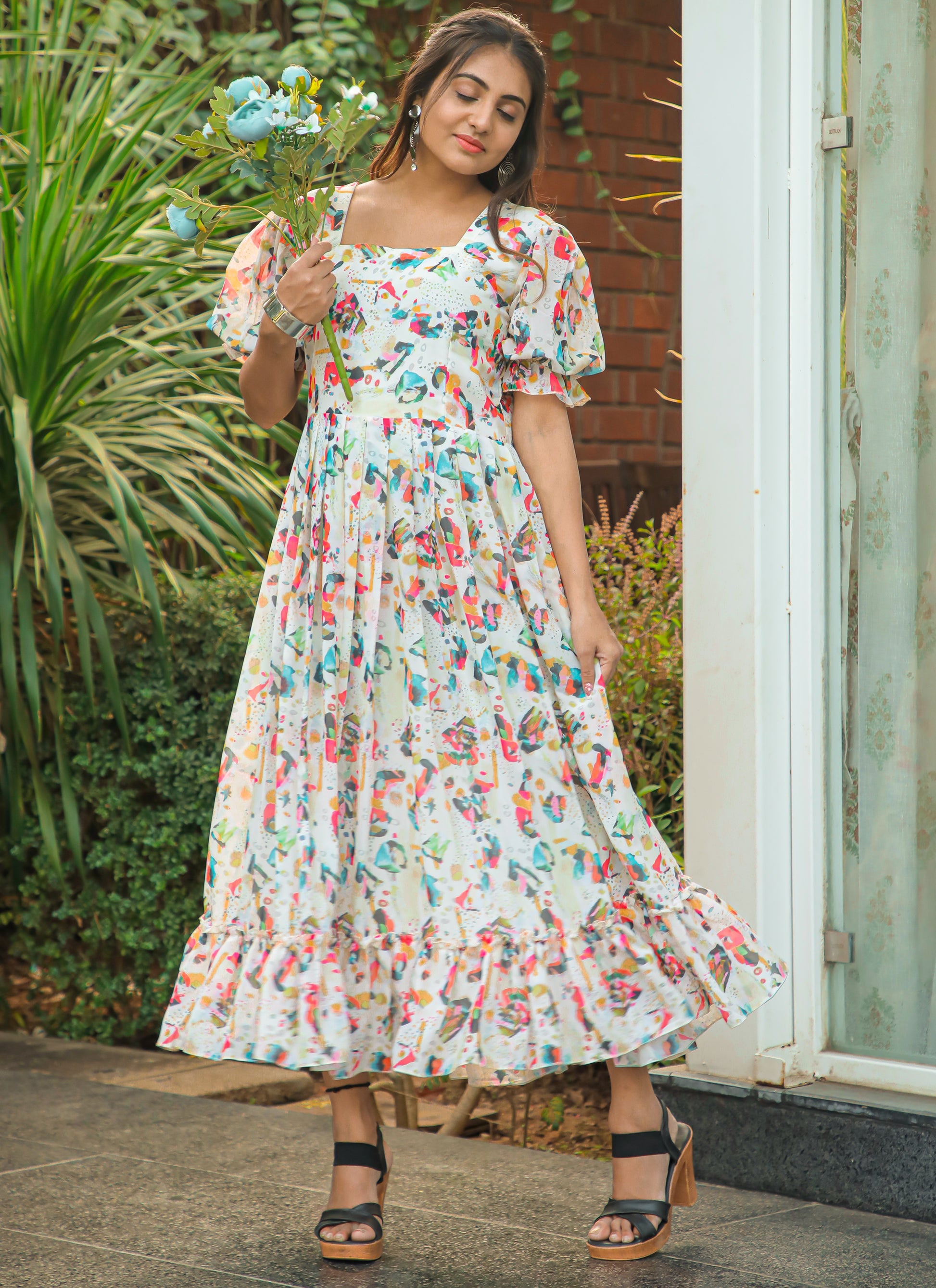 Ppsnabha Chunky Pink Sandals Ppsnabha Plus Size Tie Dye