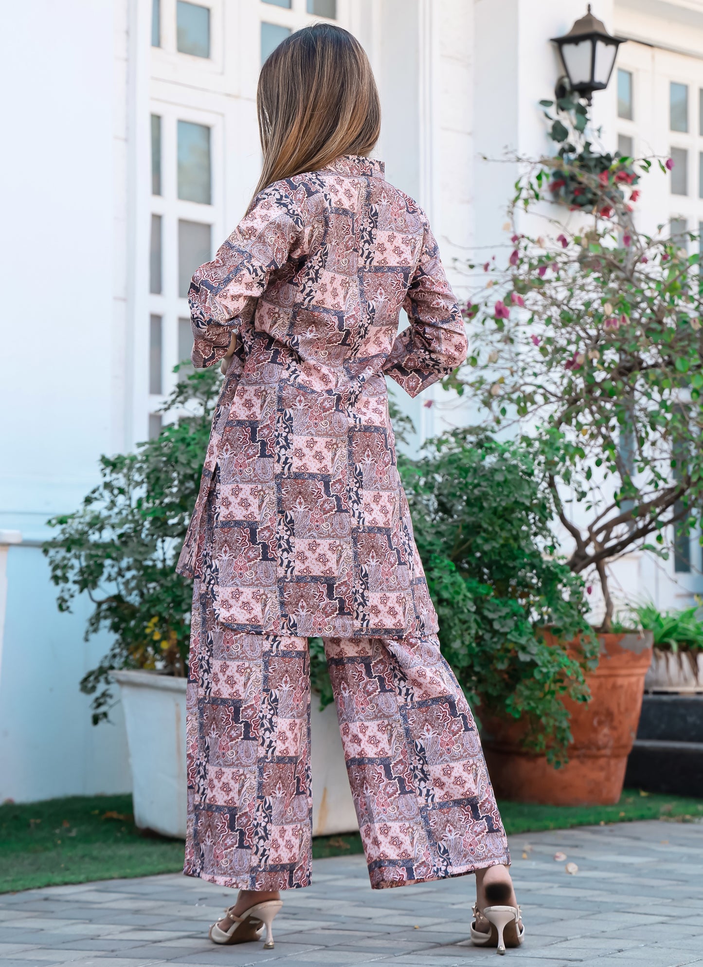 Patterned Abstracts On Cotton Co-ord Set